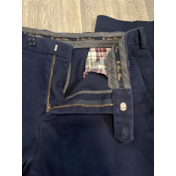 Brooks Brothers Pants Men Milano Fit Cotton Twill Navy Blue Strsight Slim 35x29 - Picture 7 of 7